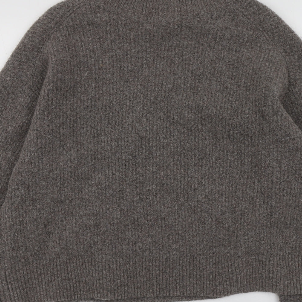 Stockholm Atelier Womens Beige Round Neck  Wool Pullover Jumper Size M