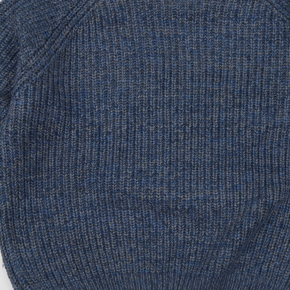 P.G Field Mens Blue Round Neck  Acrylic Pullover Jumper Size L
