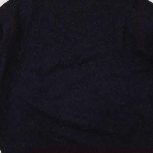 Morley Mens Purple Round Neck  Wool Pullover Jumper Size XL