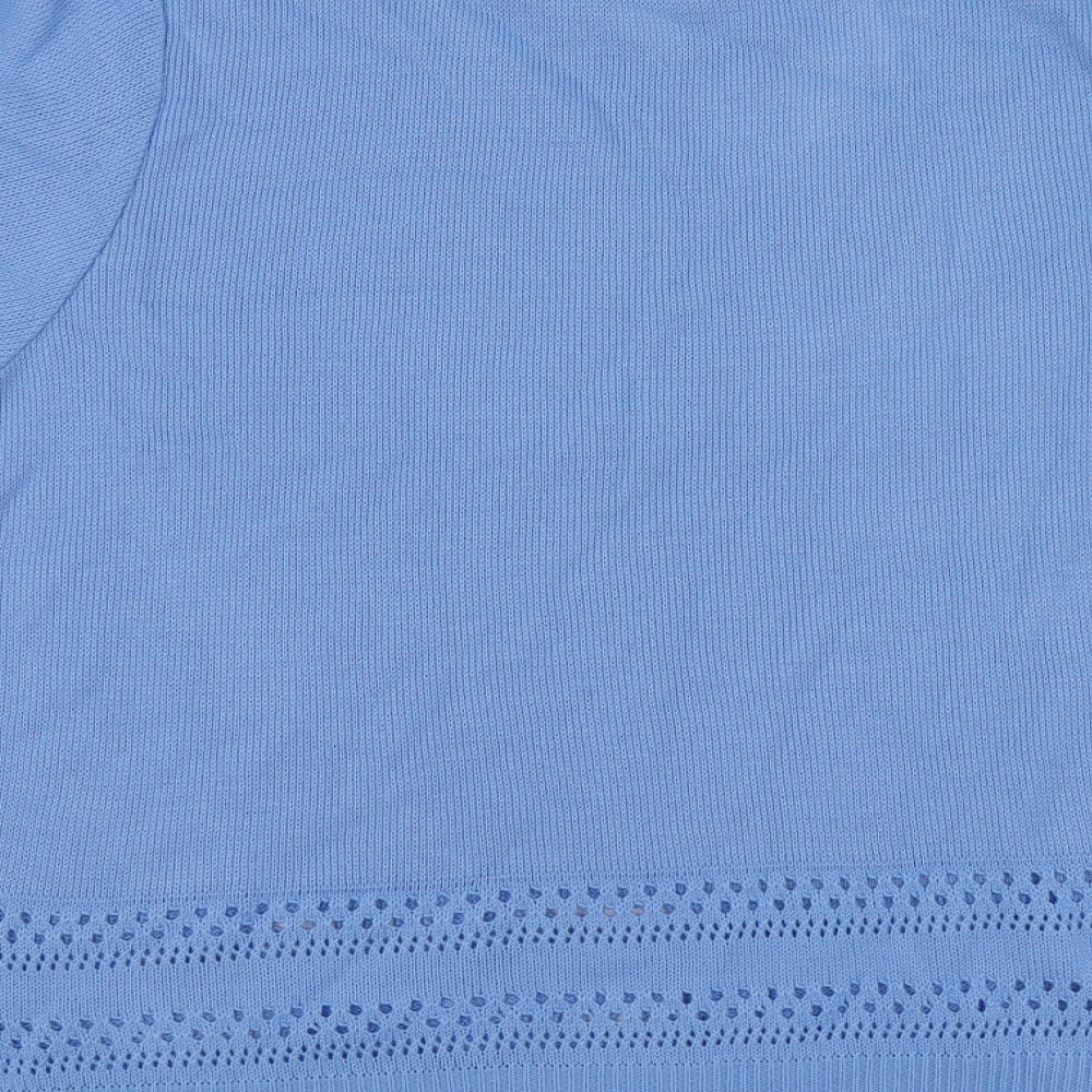 Jenny Loyd Womens Blue Round Neck  Acrylic Pullover Jumper Size M