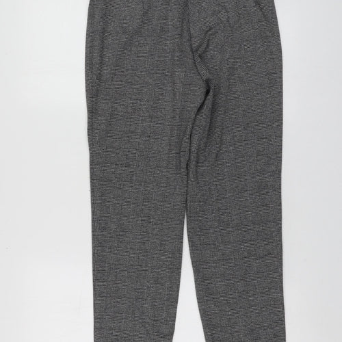 M7S Womens Grey Plaid Polyester Chino Trousers Size 10 L25 in Regular