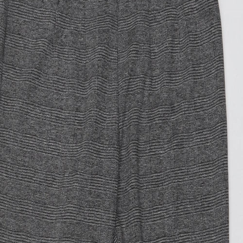 M7S Womens Grey Plaid Polyester Chino Trousers Size 10 L25 in Regular