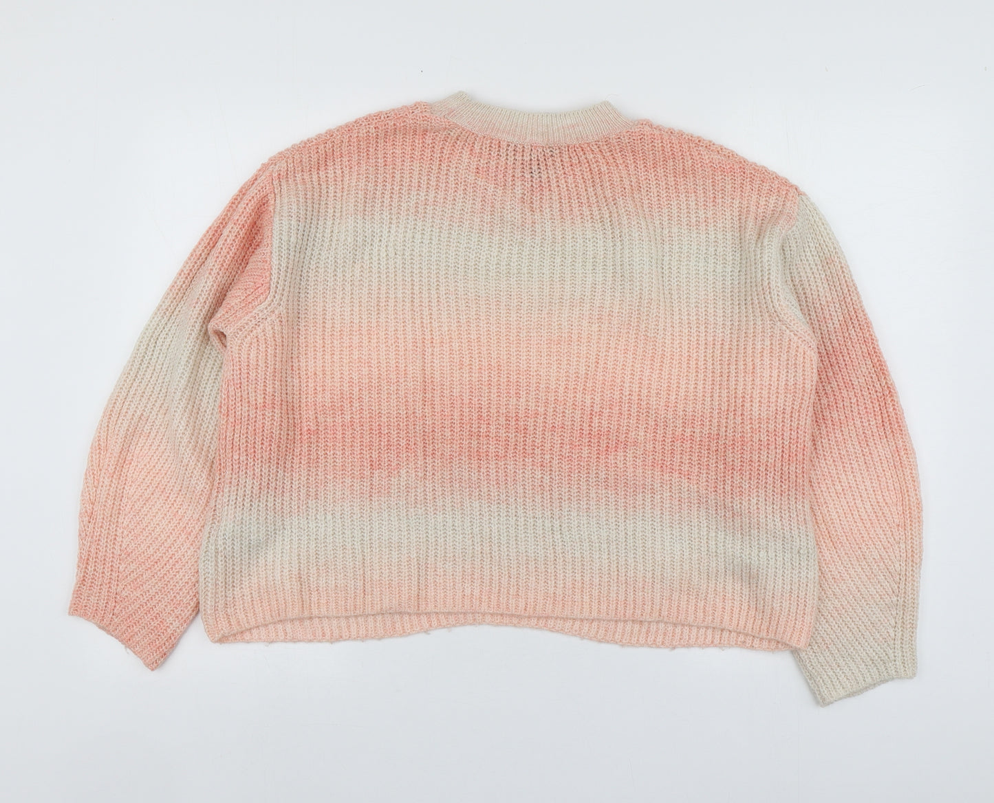 New Look Womens Pink Round Neck  Acrylic Pullover Jumper Size S