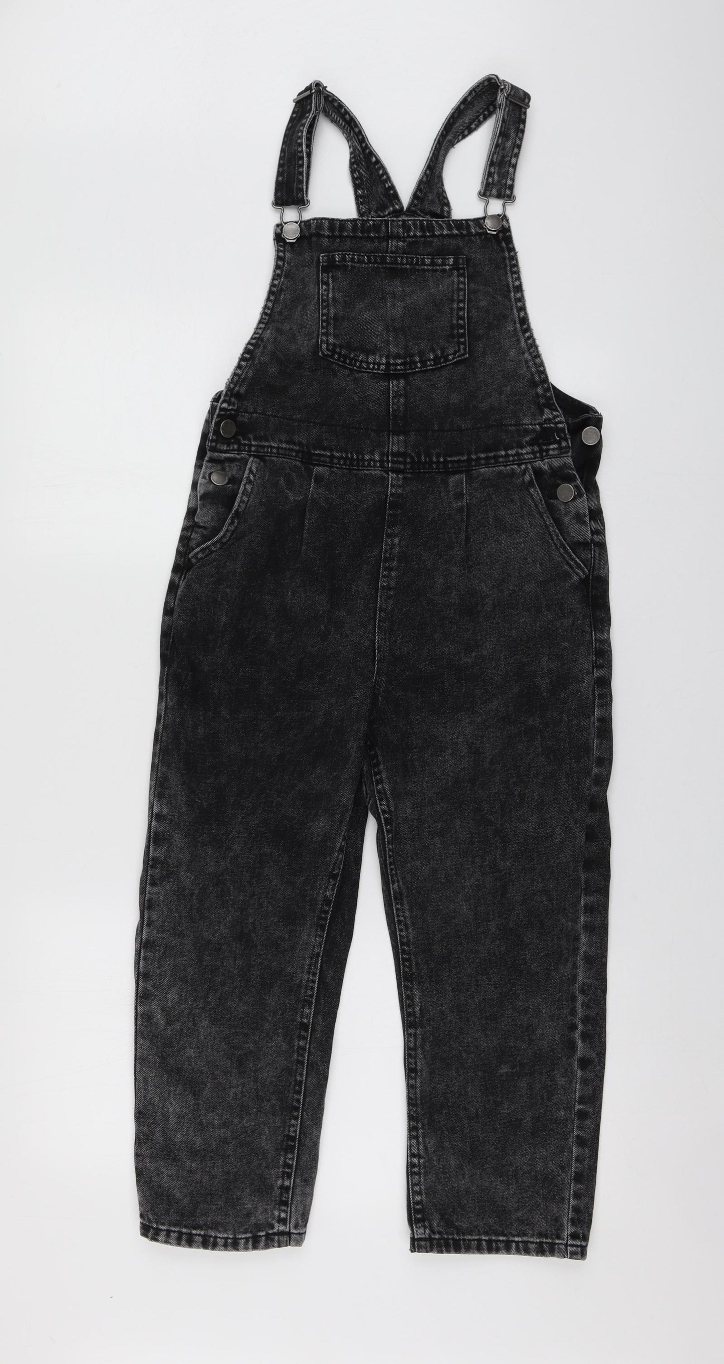 NEXT Boys Grey  Cotton Dungarees Trousers Size 10 Years  Regular