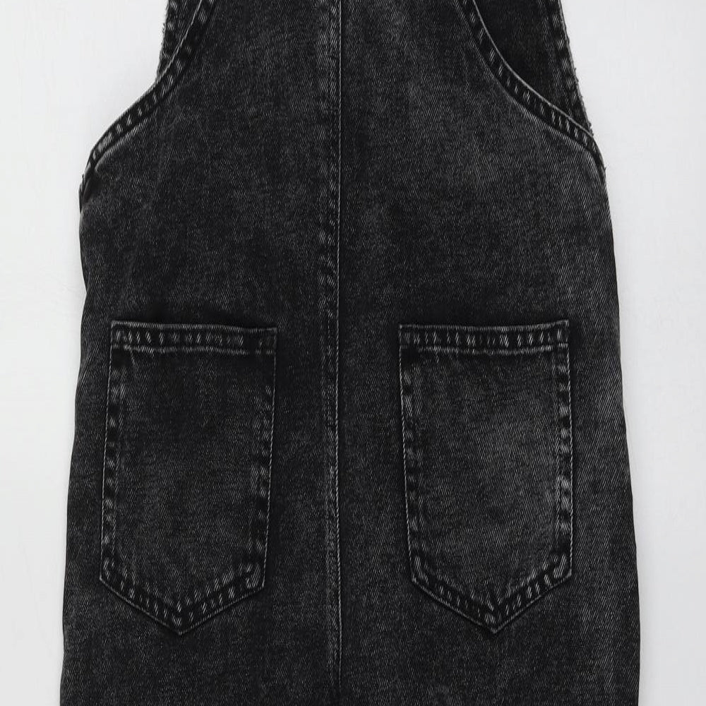 NEXT Boys Grey  Cotton Dungarees Trousers Size 10 Years  Regular