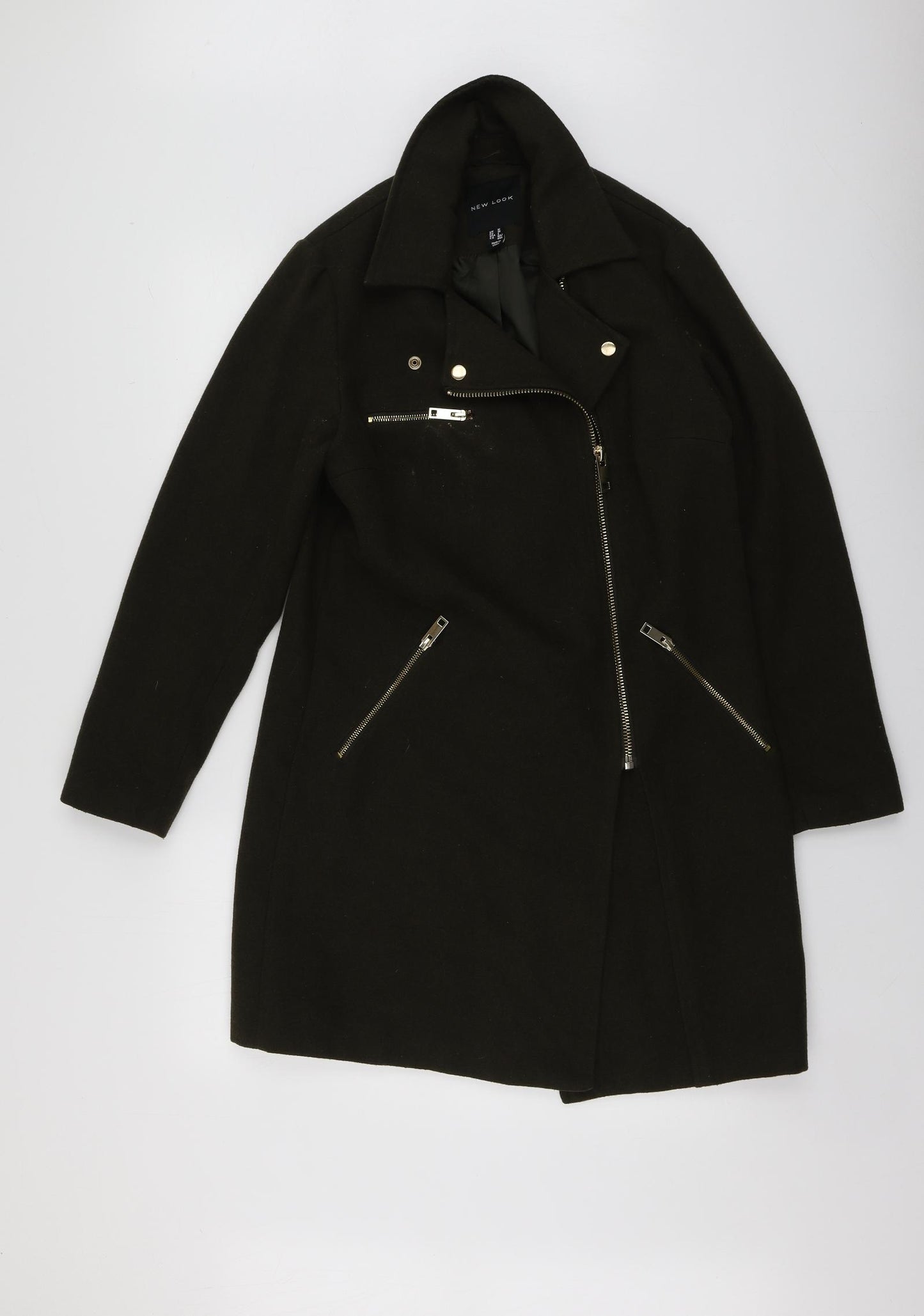 New Look Womens Green   Pea Coat Jacket Size 10