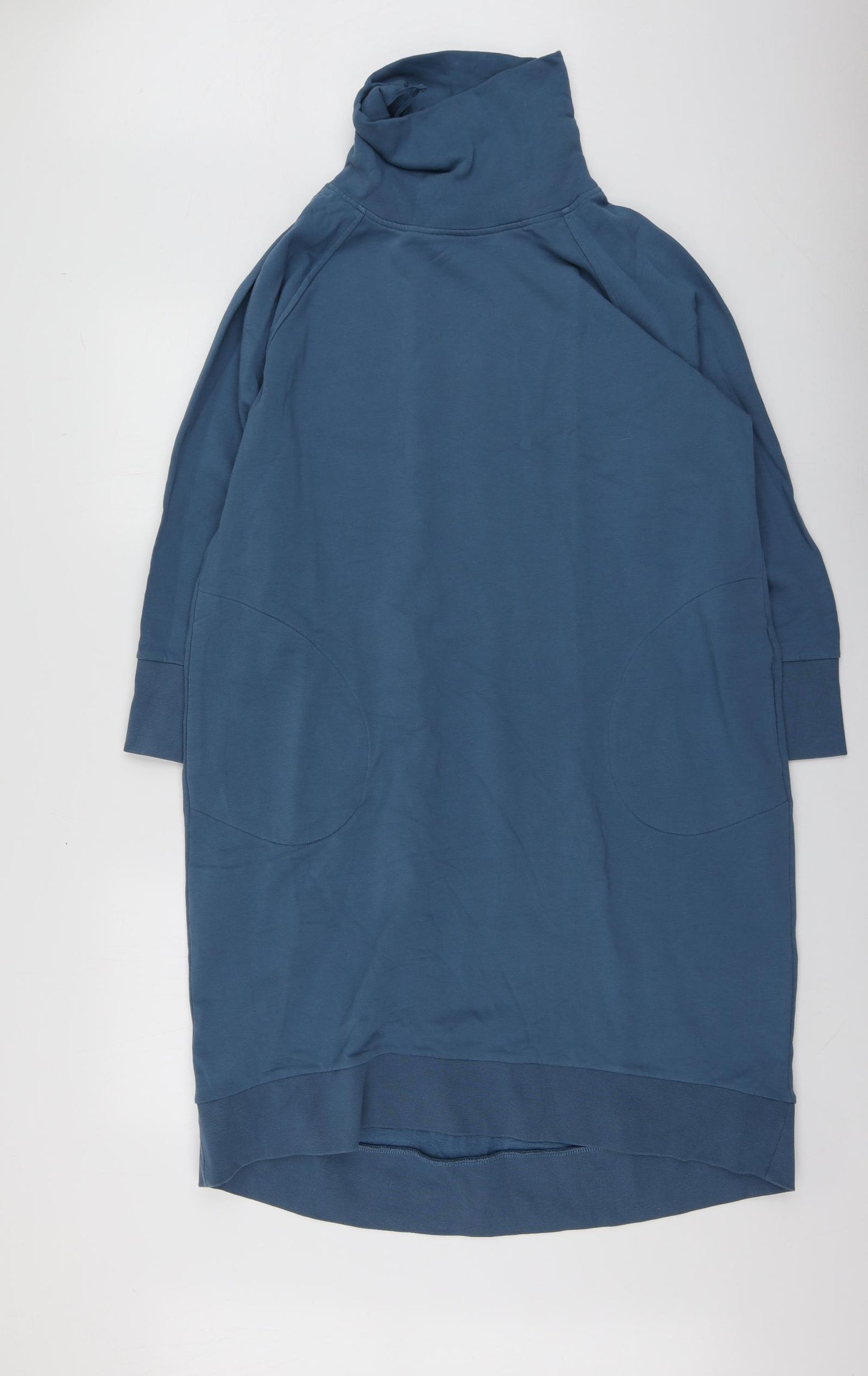 Carolyn Donnelly Womens Blue  Cotton A-Line  Size M  Roll Neck
