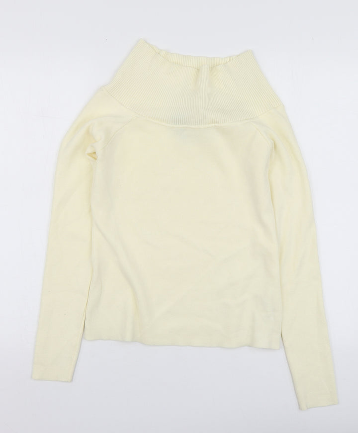 New Look Womens Yellow Square Neck  Viscose Pullover Jumper Size 16