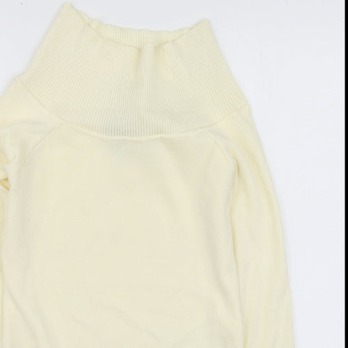 New Look Womens Yellow Square Neck  Viscose Pullover Jumper Size 16