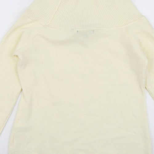 New Look Womens Yellow Square Neck  Viscose Pullover Jumper Size 16