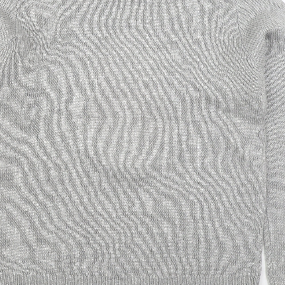 Select Womens Grey Round Neck  Acrylic Pullover Jumper Size S   - Christmas Jumper