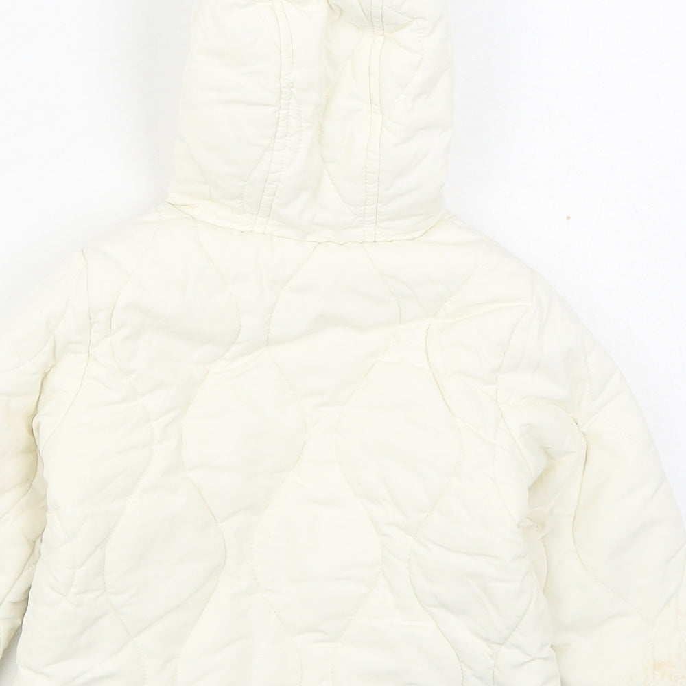 NEXT Baby White   Quilted Coat Size 12-18 Months   Zip