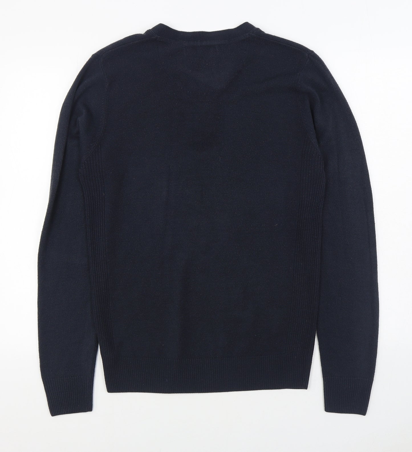 NEXT Mens Blue Round Neck  Cotton Pullover Jumper Size M
