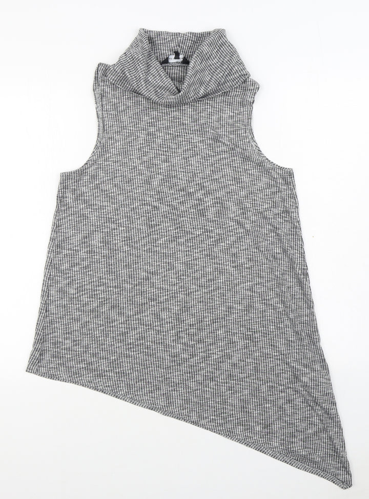 New Look Womens Grey  Viscose Pullover Sweatshirt Size 12  Pullover