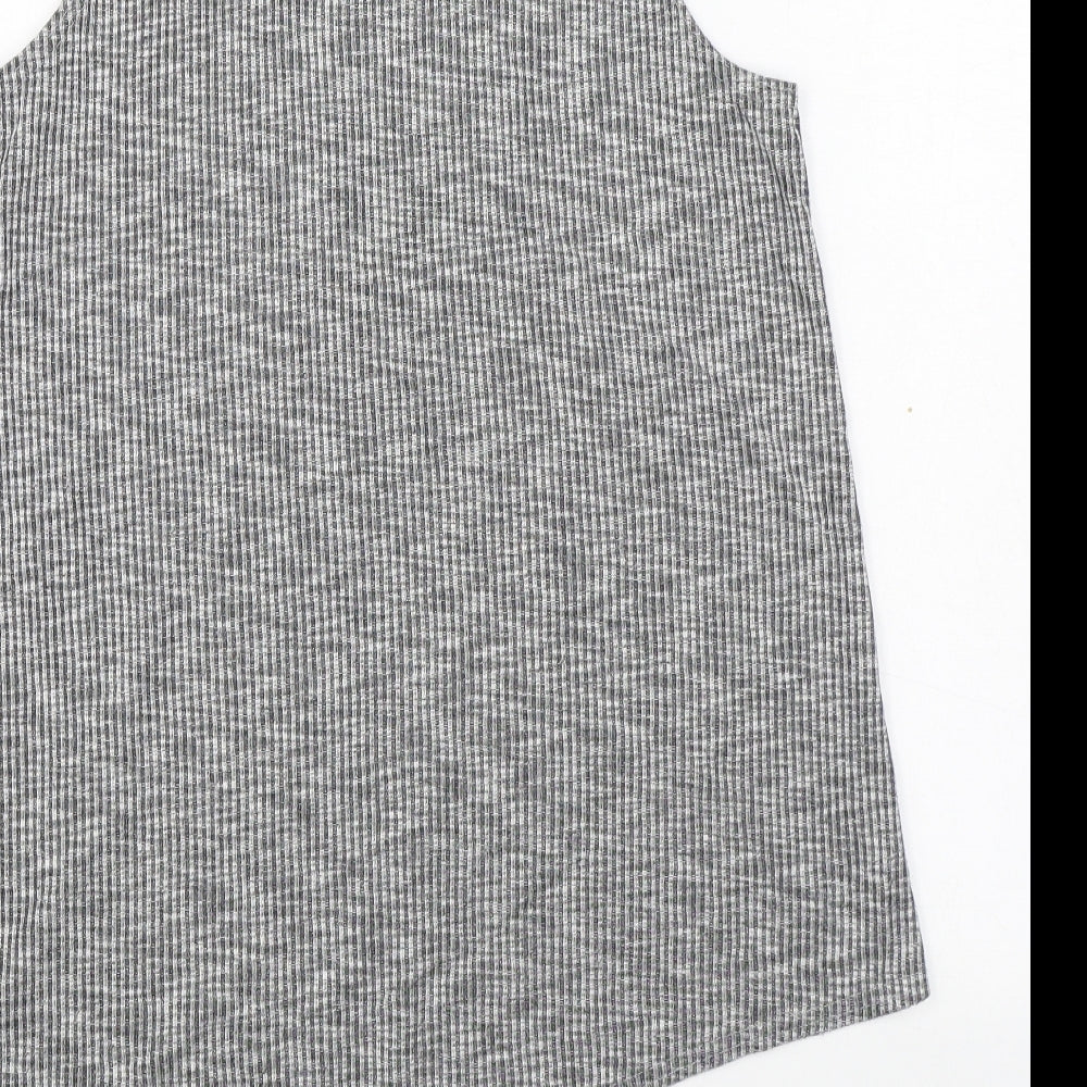 New Look Womens Grey  Viscose Pullover Sweatshirt Size 12  Pullover