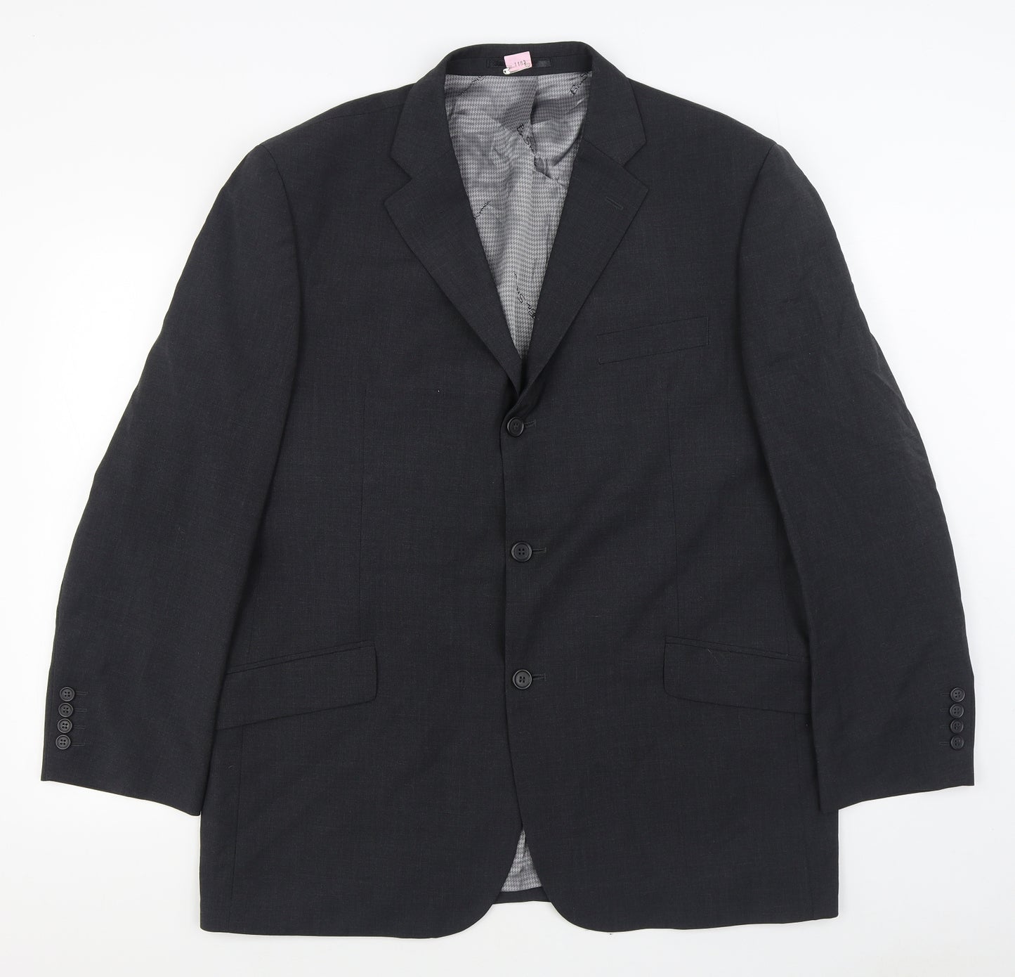 Ben Sherman Mens Grey  Wool Jacket Suit Jacket Size 44