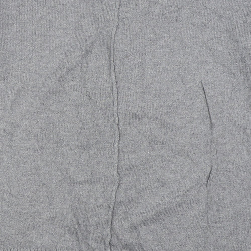 H&M Womens Grey Boat Neck  Cotton Pullover Jumper Size L