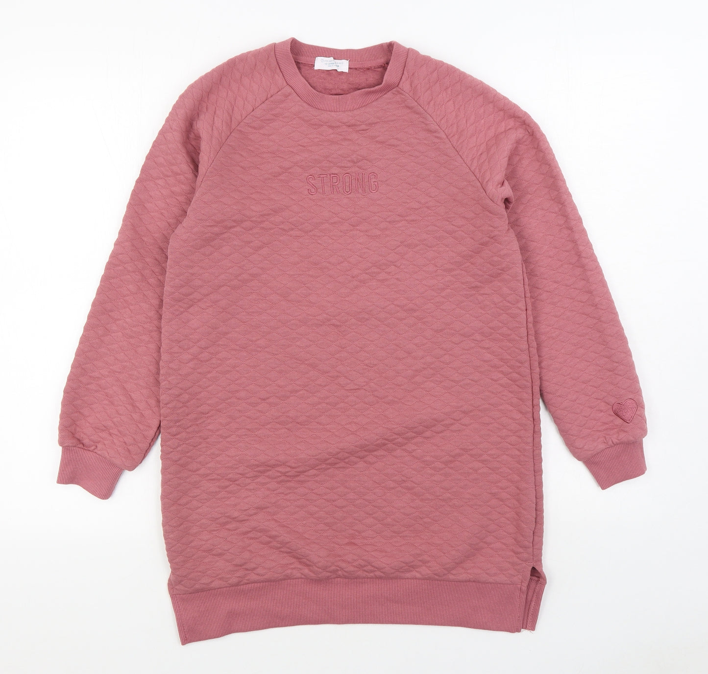 Primark Girls Pink  Cotton Pullover Sweatshirt Size 12-13 Years  Pullover