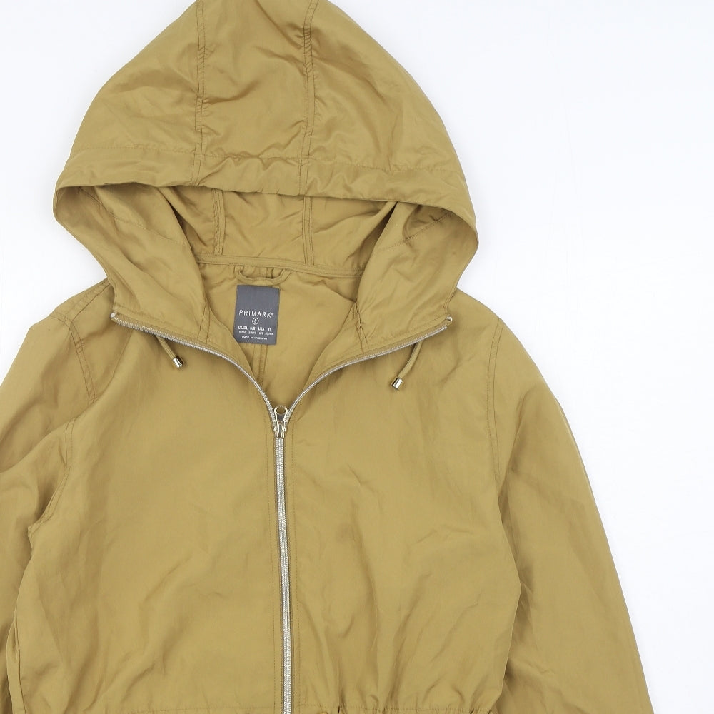 Primark Womens Brown   Rain Coat Coat Size S  Zip