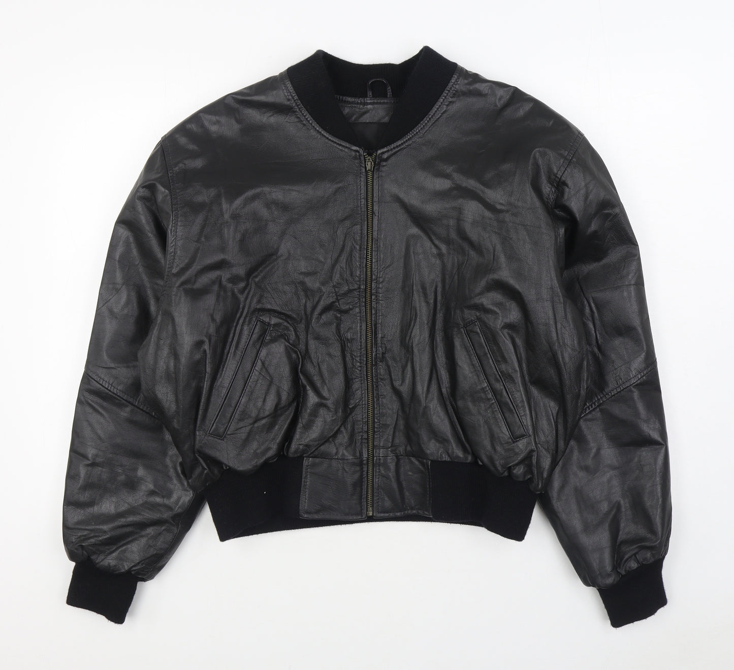 Preworn Mens Black   Bomber Jacket Jacket Size M  Zip