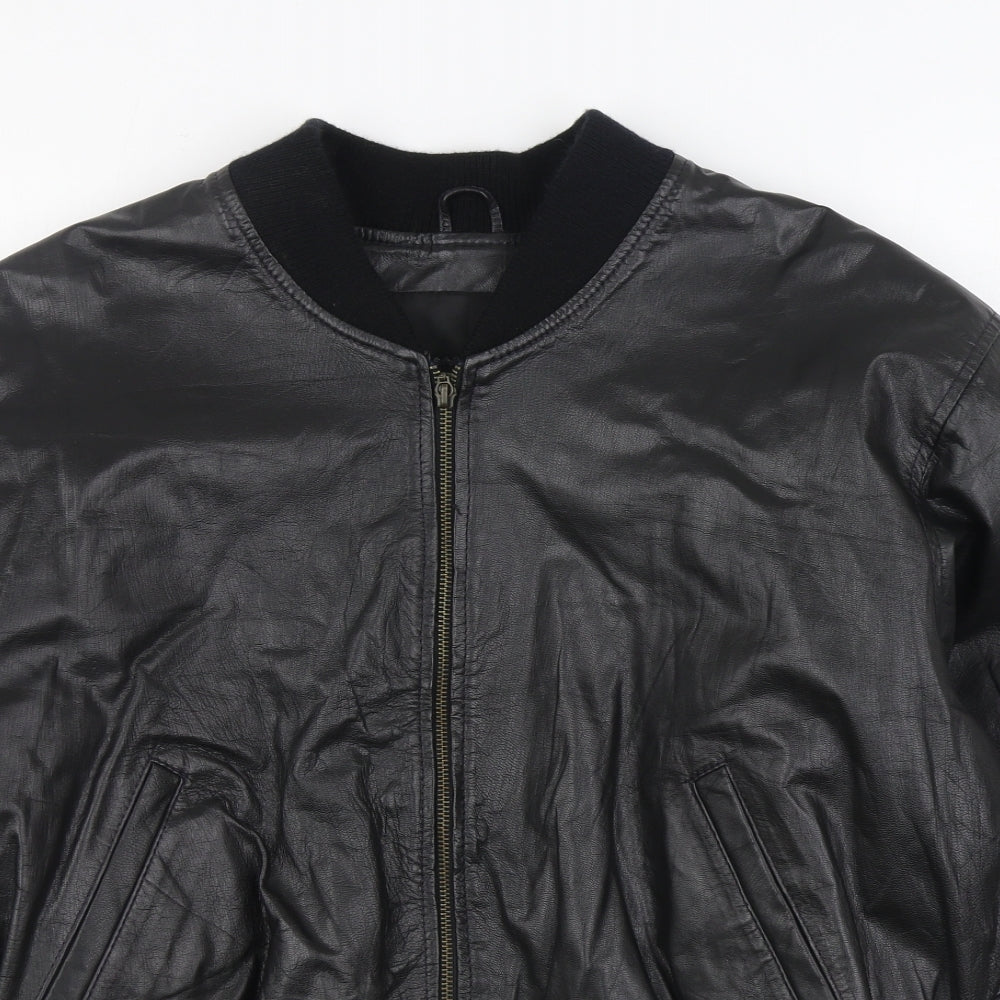 Preworn Mens Black   Bomber Jacket Jacket Size M  Zip