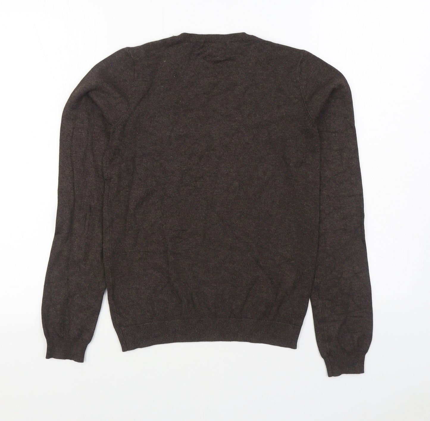 H&M Womens Brown Round Neck  Viscose Pullover Jumper Size XS