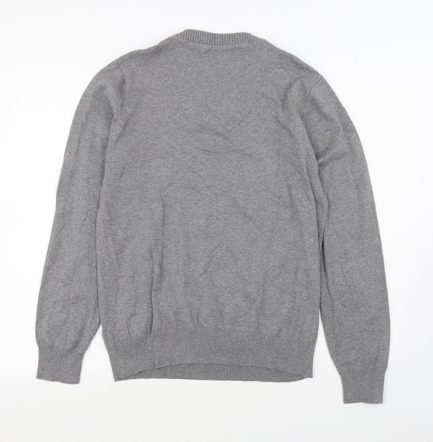 NEXT Mens Grey Round Neck  Cotton Pullover Jumper Size M