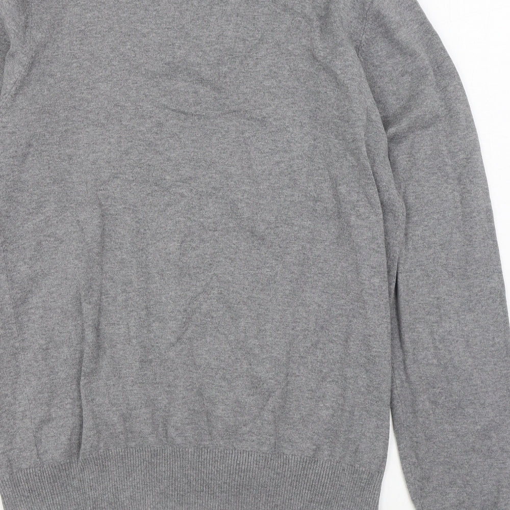NEXT Mens Grey Round Neck  Cotton Pullover Jumper Size M