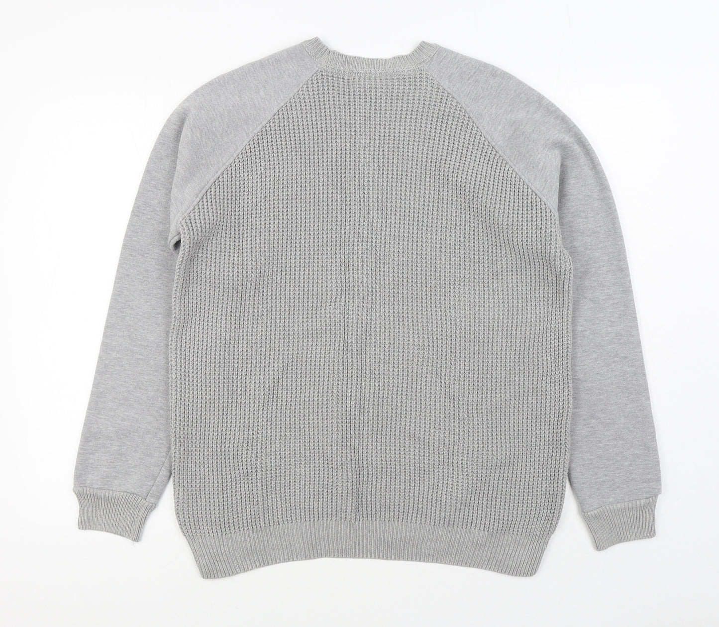 Primark Womens Grey Round Neck  Cotton Pullover Jumper Size M