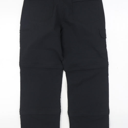 Peter Storm Womens Black  Polyester Rain Trousers Trousers Size 14 L26 in Regular Zip