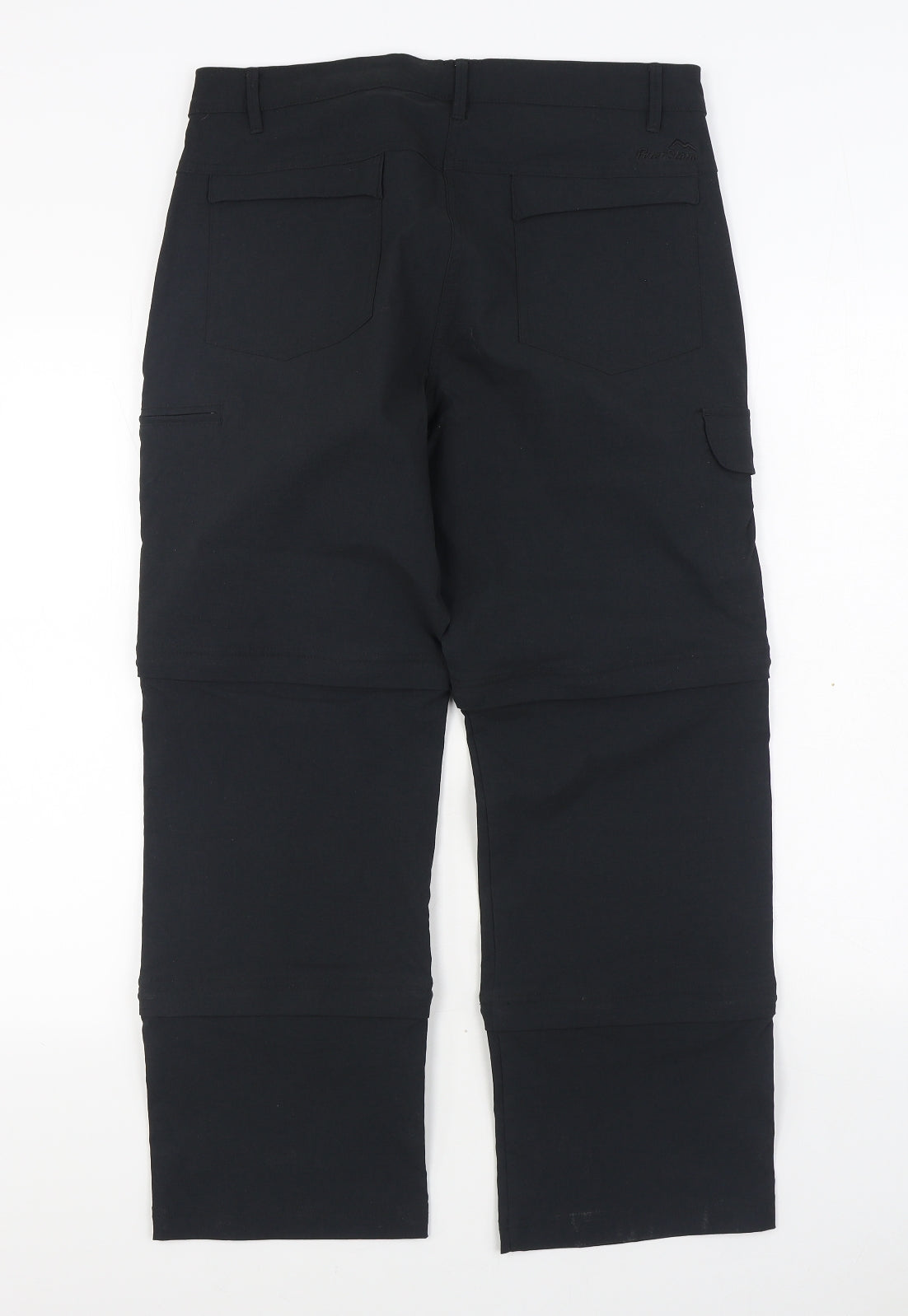 Peter Storm Womens Black  Polyester Rain Trousers Trousers Size 14 L26 in Regular Zip