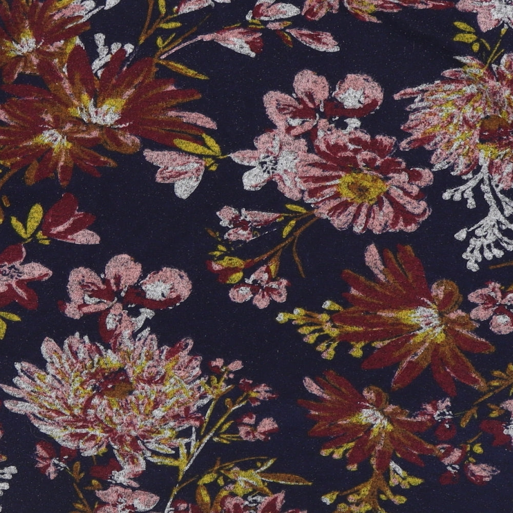 Nutmeg Womens Multicoloured Floral Polyester Pullover Sweatshirt Size 16  Pullover