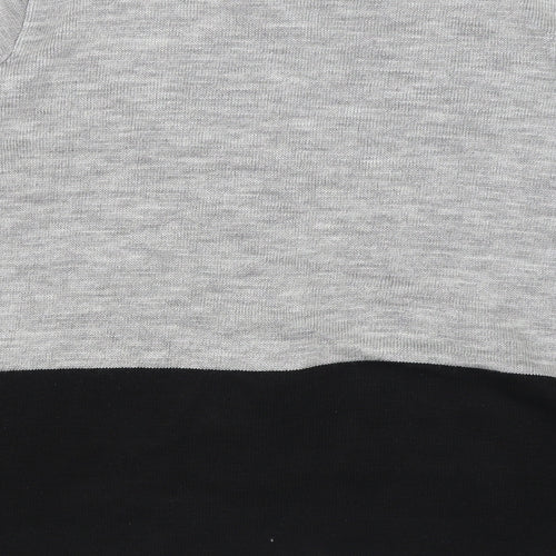 Papaya Womens Grey Round Neck  Acrylic Cardigan Jumper Size 16