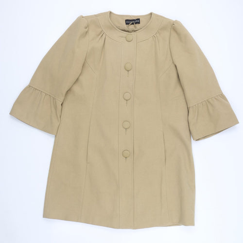 Wardrobe Womens Beige   Overcoat Coat Size 14  Button