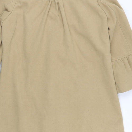 Wardrobe Womens Beige   Overcoat Coat Size 14  Button