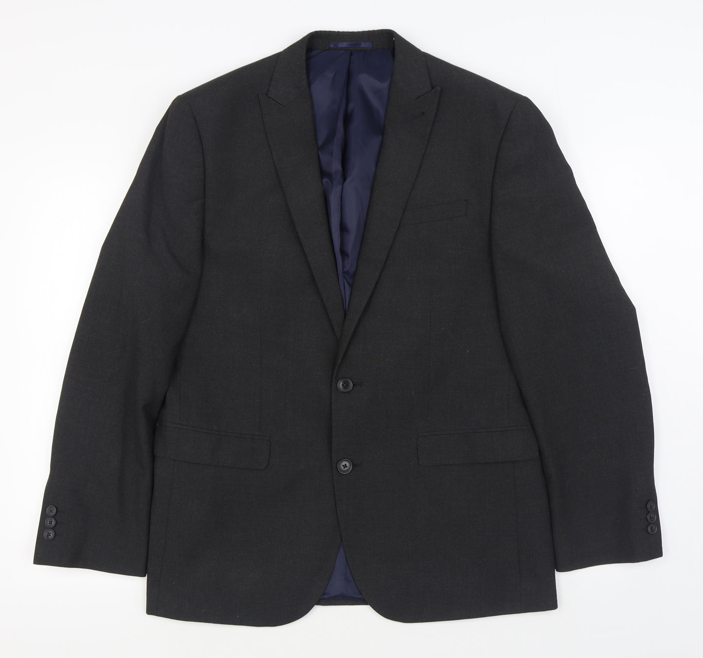 NEXT Mens Grey  Polyester Jacket Suit Jacket Size 40