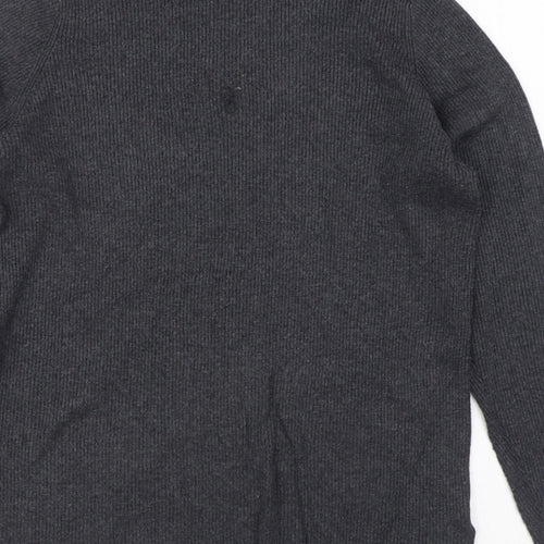 Marks and Spencer Womens Grey Roll Neck  Viscose Pullover Jumper Size M