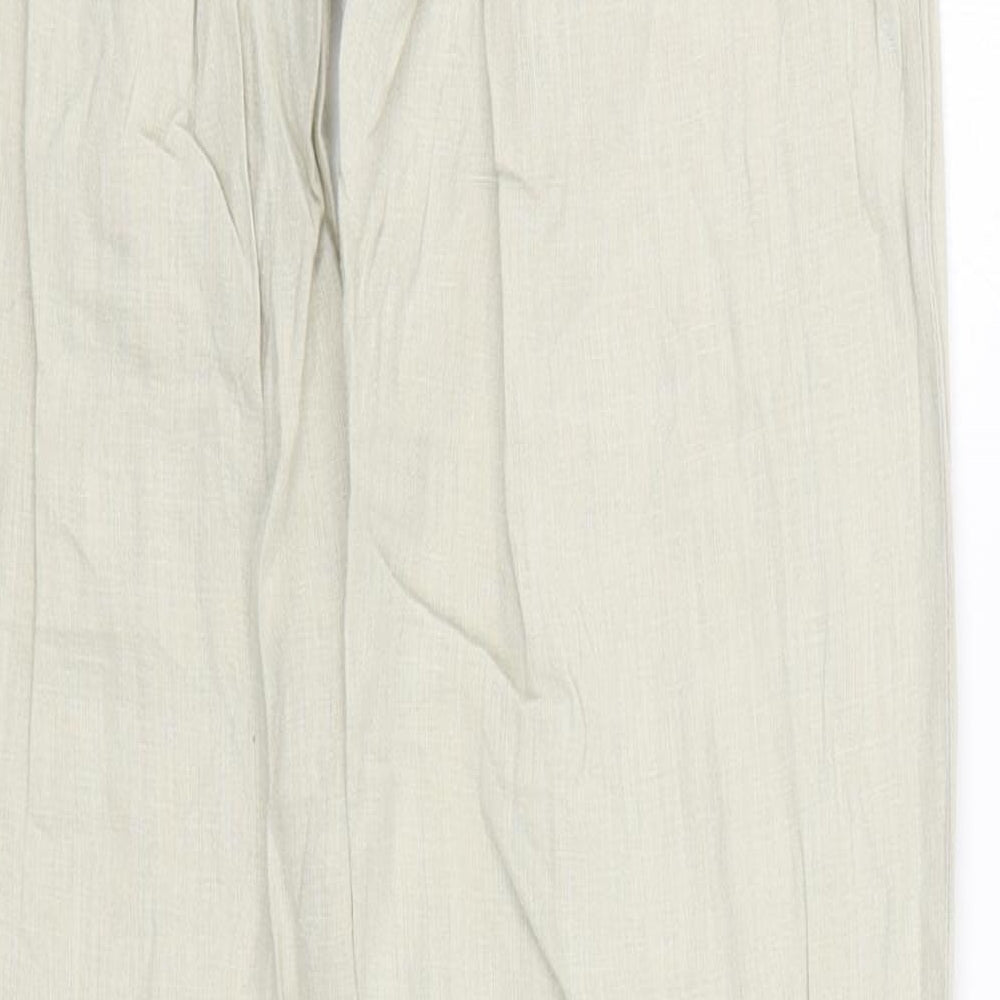 MOTIVI Womens Beige  Linen Trousers  Size 6 L33 in Regular Zip