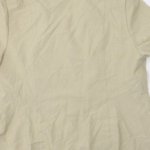 essence Womens Beige Collared  Polyester Cardigan Jumper Size 20