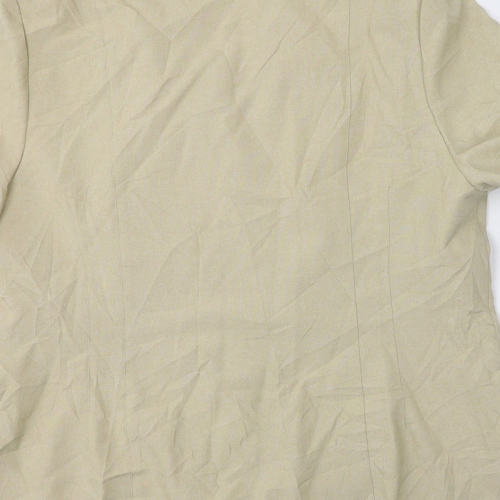 essence Womens Beige Collared  Polyester Cardigan Jumper Size 20