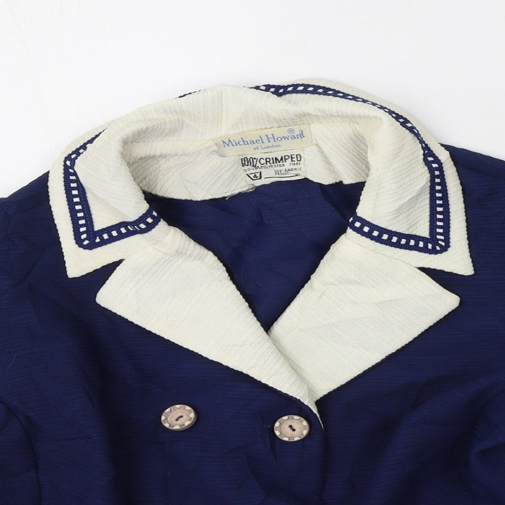 Michael Hobward Womens Blue   Jacket  Size 4