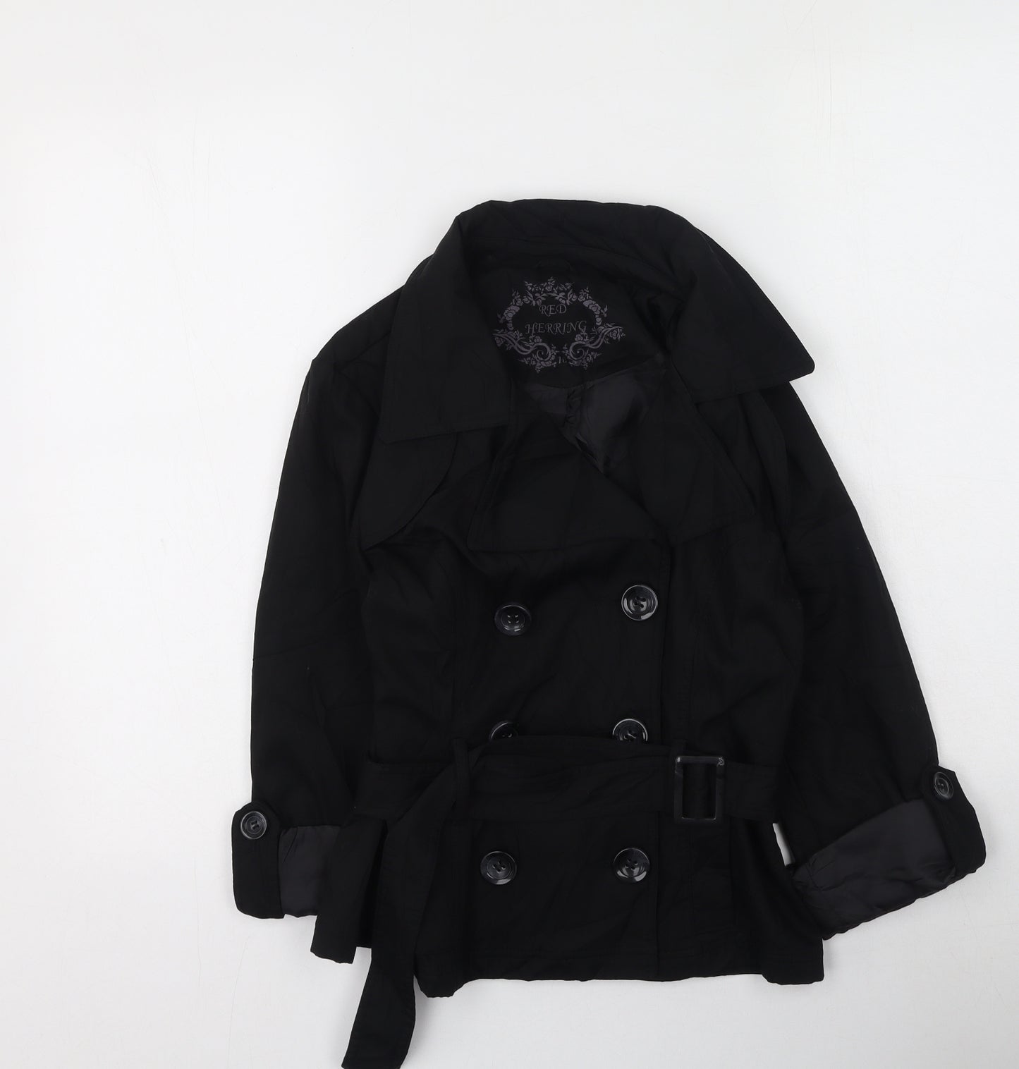 Red Herring Womens Black   Jacket  Size 10