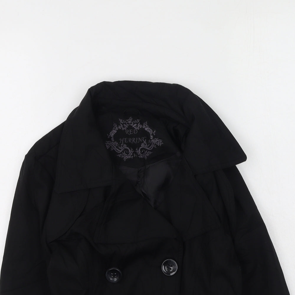 Red Herring Womens Black   Jacket  Size 10