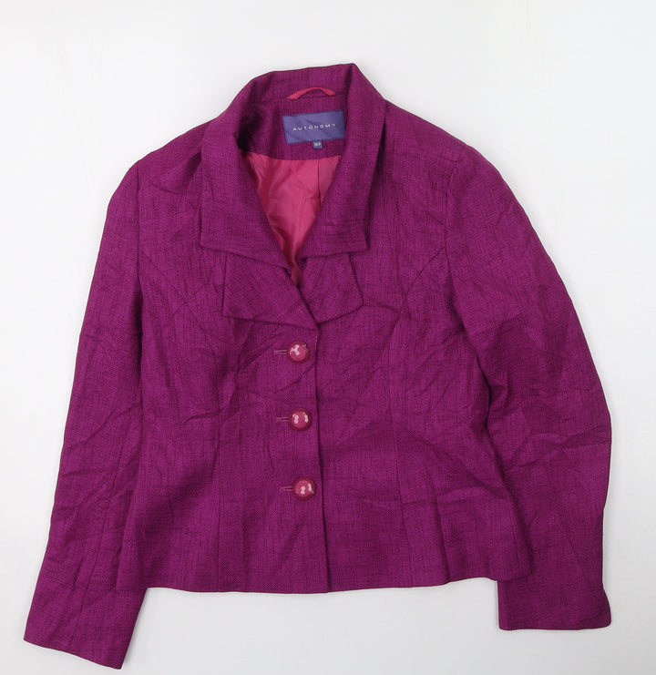 Autonomy Womens Purple Jacket Size 8