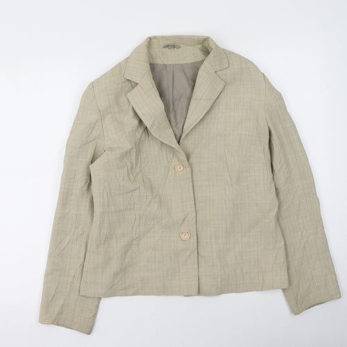 Preworn Womens Beige Striped  Jacket  Size 14