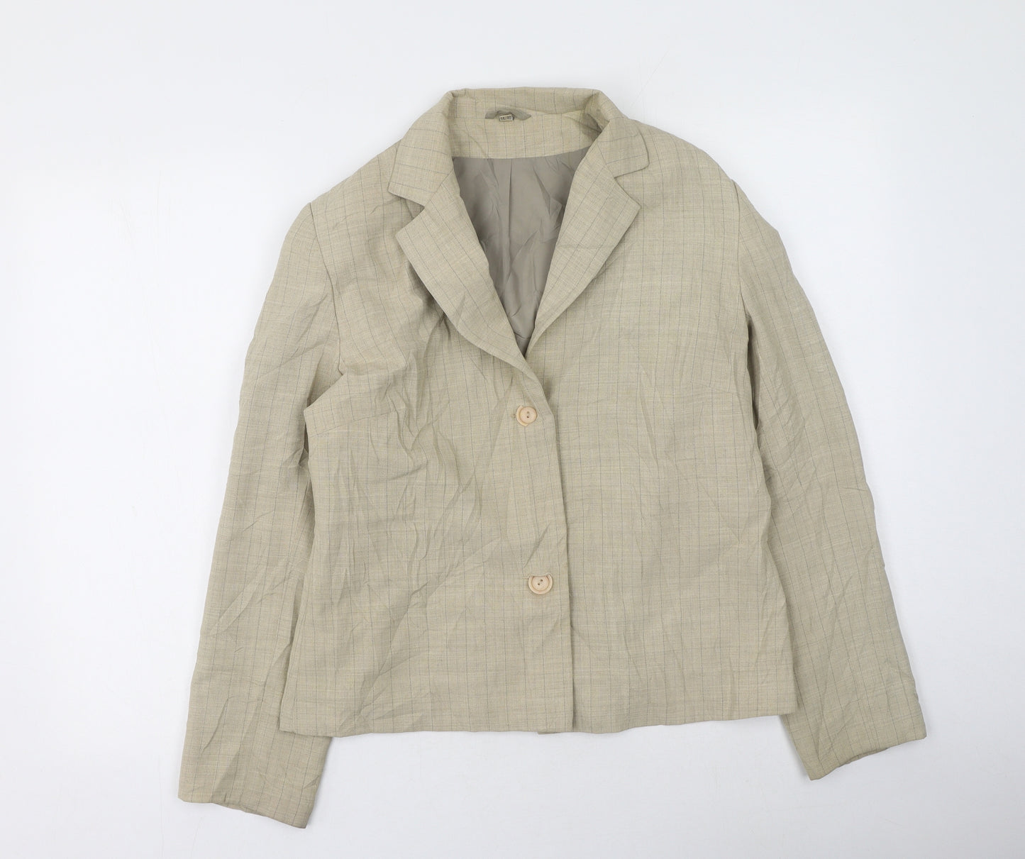Preworn Womens Beige Striped  Jacket  Size 14
