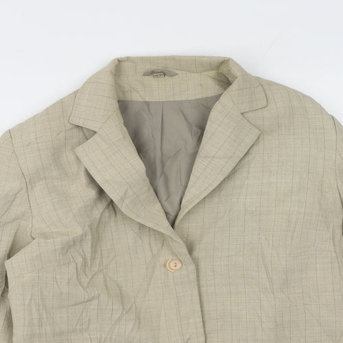 Preworn Womens Beige Striped  Jacket  Size 14