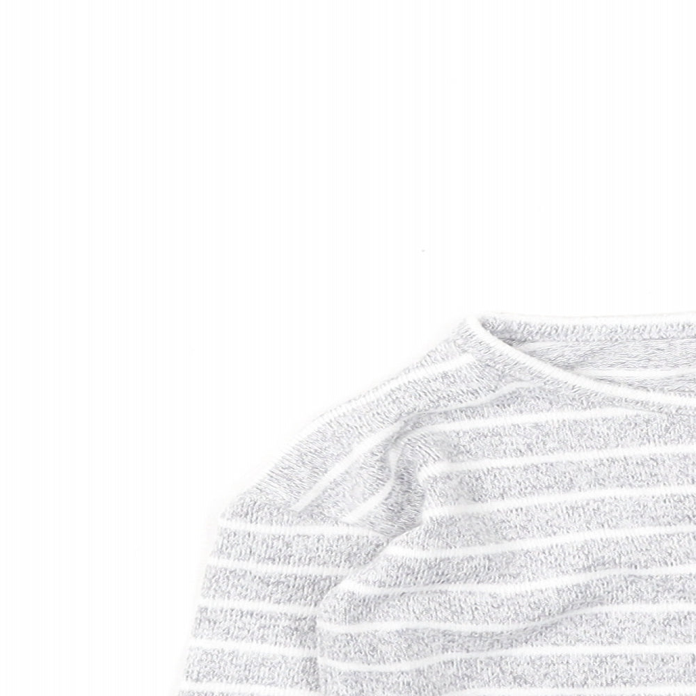 Fred & Flo Baby Multicoloured Striped Cotton Basic Casual Size 6-9 Months Round Neck