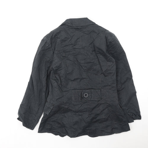 New Look Womens Grey Striped  Jacket  Size 10