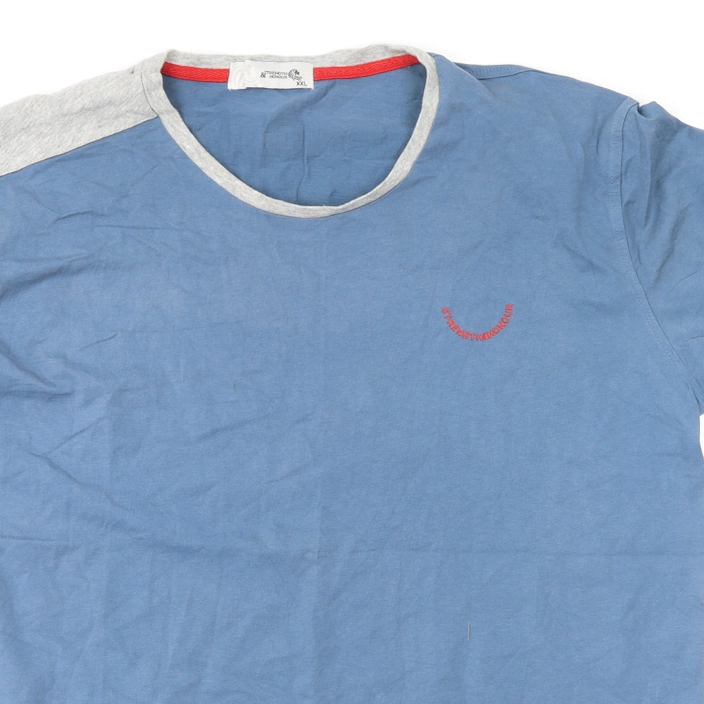 Strength & honour Mens Multicoloured  Cotton  T-Shirt Size 2XL Round Neck